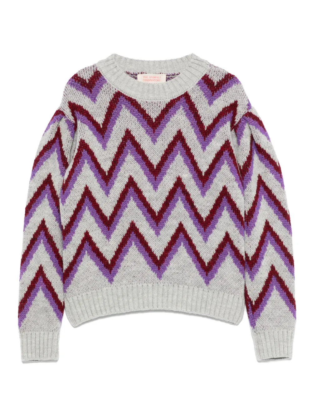 Свитер с узором зигзаг The Animals Observatory, серый
Свитер с узором зигзаг The Animals Observatory, серый