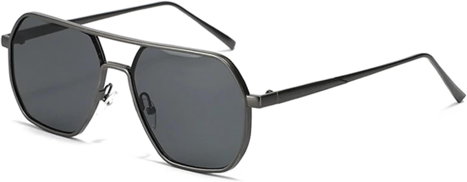 Ретро металлические многоугольные солнцезащитные очки с двойной перемычкой для женщин, защита от УФ-излучения UV400, модные трендовые очки для мужчин TVTBBVV, Gun Grey
Ретро металлические многоугольные солнцезащитные очки с двойной перемычкой для женщин, защита от УФ-излучения UV400, модные трендовые очки для мужчин TVTBBVV, Gun Grey