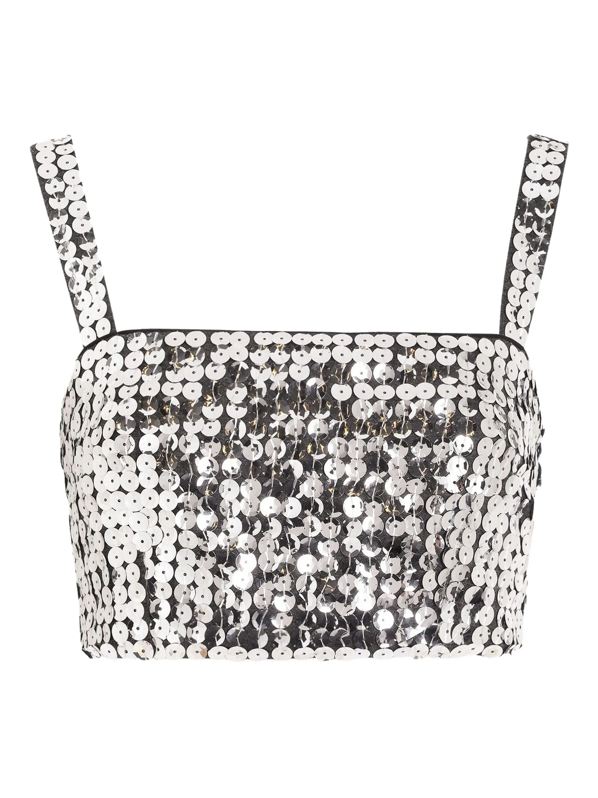 Топ с пайетками Dolce & Gabbana, серебристый
Топ с пайетками Dolce & Gabbana, серебристый