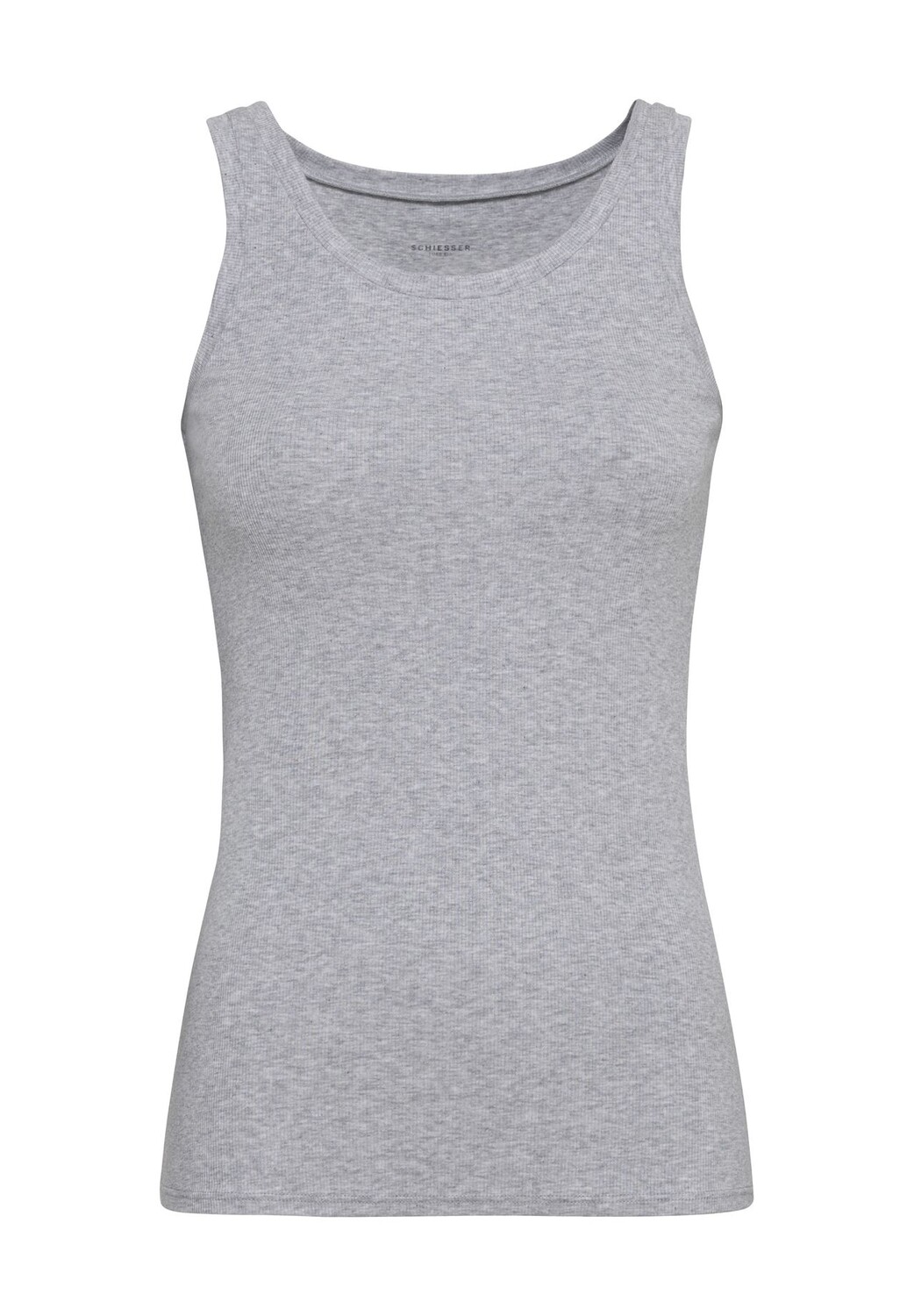 Женская майка Pure Rib с овальным вырезом SCHIESSER, серый 
Женская майка Pure Rib с овальным вырезом SCHIESSER, серый