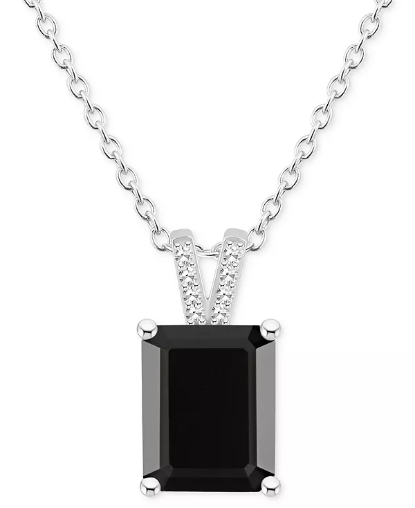 Ожерелье с подвеской изумрудной огранки 18 дюймов с лабрадоритом и бриллиантами из стерлингового серебра (также из оникса) Macy'S, onyx
Ожерелье с подвеской изумрудной огранки 18 дюймов с лабрадоритом и бриллиантами из стерлингового серебра (также из оникса) Macy'S, onyx