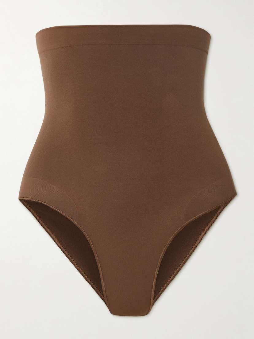 Бесшовные скульптурные трусики с высокой талией - яшма Skims, коричневый
Бесшовные скульптурные трусики с высокой талией - яшма Skims, коричневый