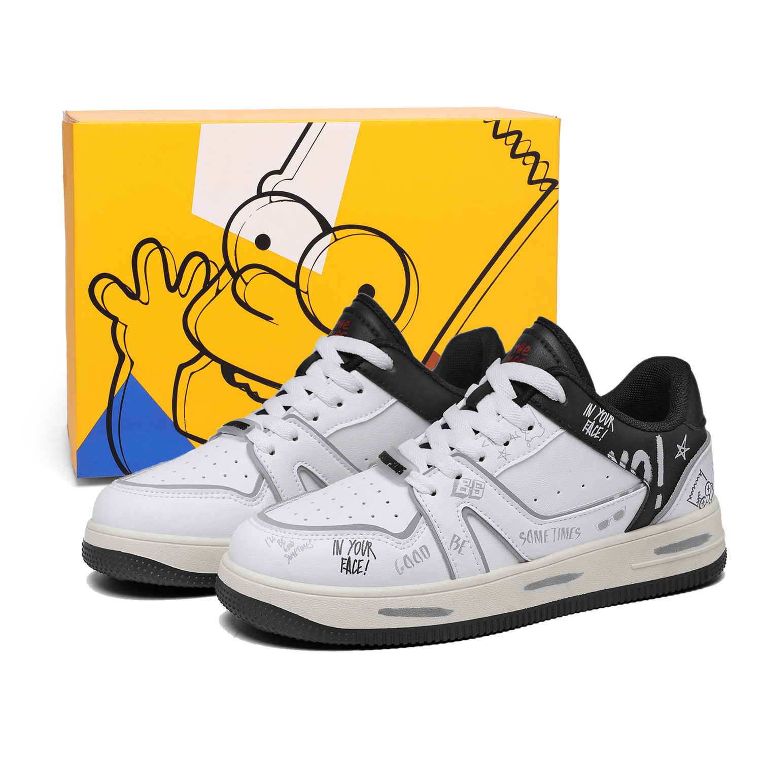 The Simpsons Непарные скейтерские кроссовки унисекс низкие бело-красные бело-черные бело-черные, цвет White Black
The Simpsons Непарные скейтерские кроссовки унисекс низкие бело-красные бело-черные бело-черные, цвет White Black