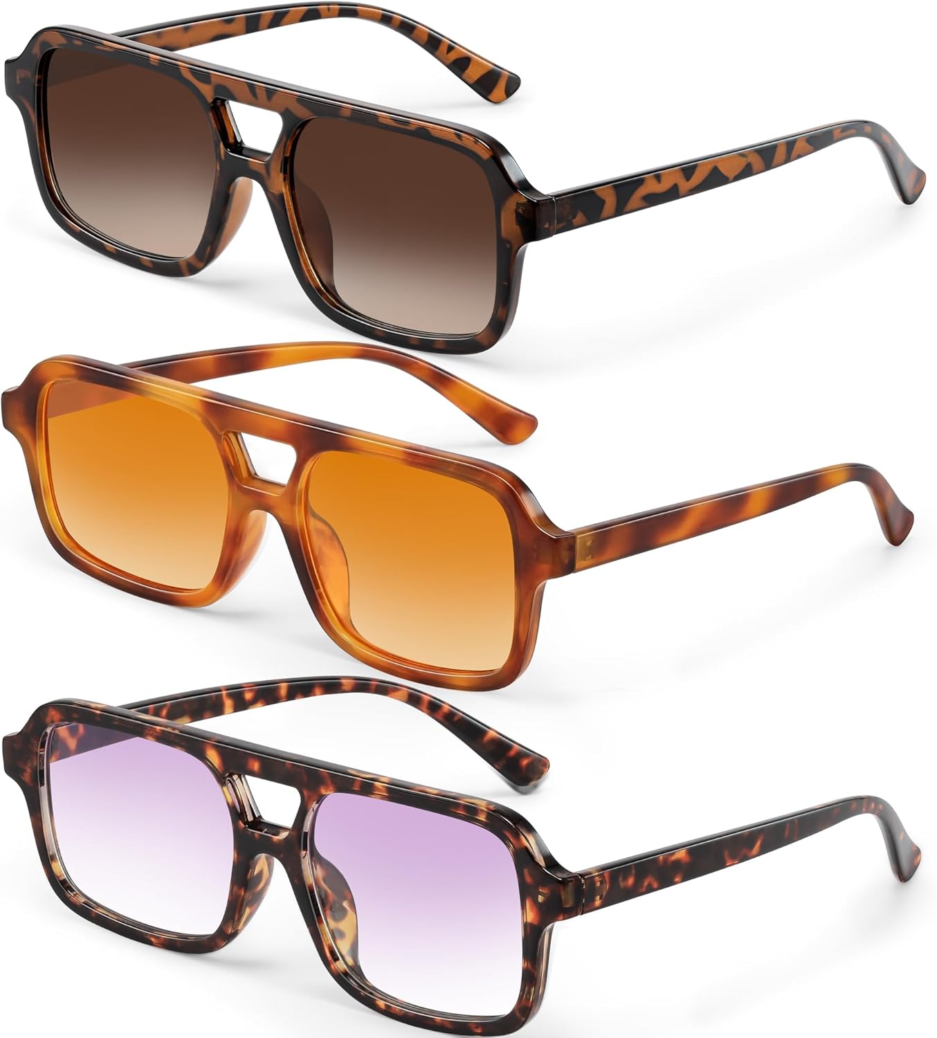 Ретро-солнцезащитные очки квадратной формы для женщин и мужчин - модные винтажные очки-авиаторы с защитой от УФ-излучения UV400 kunchu, A05-tortoise/Brown Gradient+yellow Tortoise/Orange+tortoise/Purple Gradient
Ретро-солнцезащитные очки квадратной формы для женщин и мужчин - модные винтажные очки-авиаторы с защитой от УФ-излучения UV400 kunchu, A05-tortoise/Brown Gradient+yellow Tortoise/Orange+tortoise/Purple Gradient