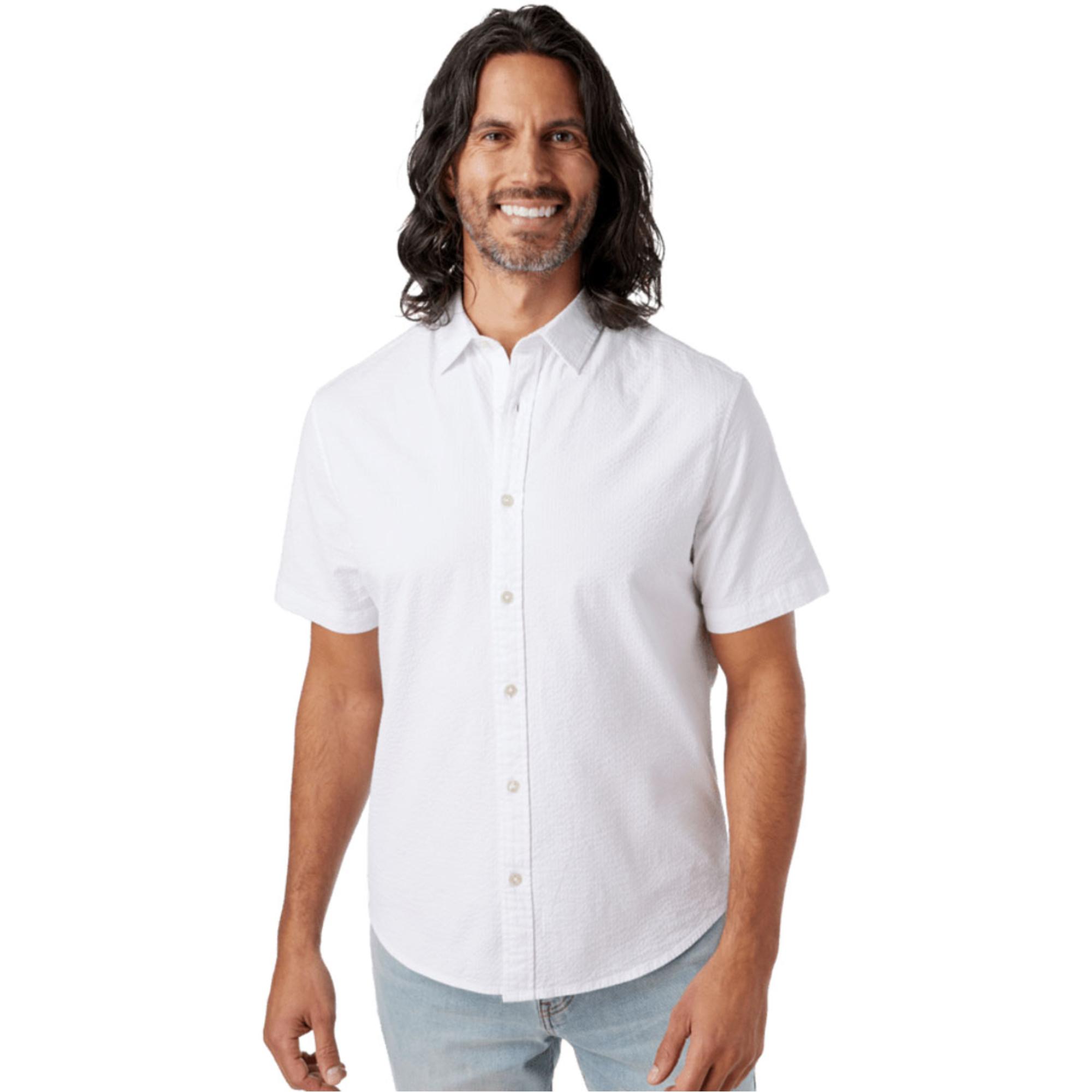 Мужская рубашка из сирсакера с короткими рукавами на пуговицах Fair Harbor, White
Мужская рубашка из сирсакера с короткими рукавами на пуговицах Fair Harbor, White