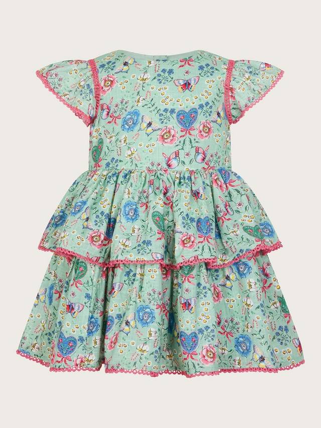 Детское платье с рюшами и принтом бабочки Monsoon, зеленый
Детское платье с рюшами и принтом бабочки Monsoon, зеленый