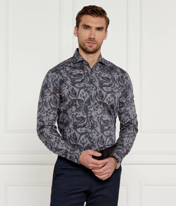 Рубашка мужская Van Laack облегающего кроя с принтом, серый
Рубашка мужская Van Laack облегающего кроя с принтом, серый