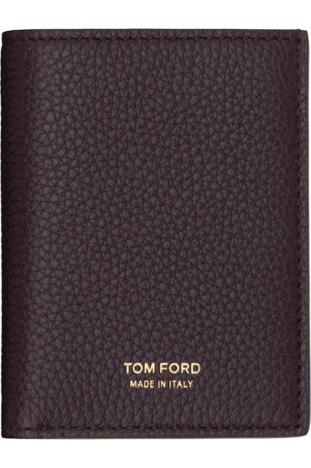 Tom Ford Складной держатель для карт из зернистой кожи бордового цвета
Tom Ford Складной держатель для карт из зернистой кожи бордового цвета