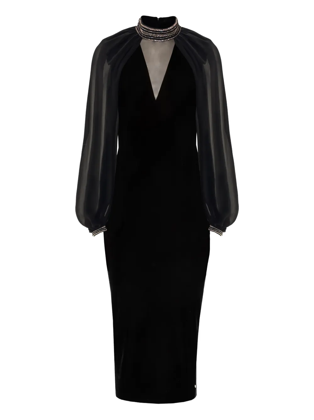 Бархатное миди-платье с кристаллами Nissa, черный
Бархатное миди-платье с кристаллами Nissa, черный
