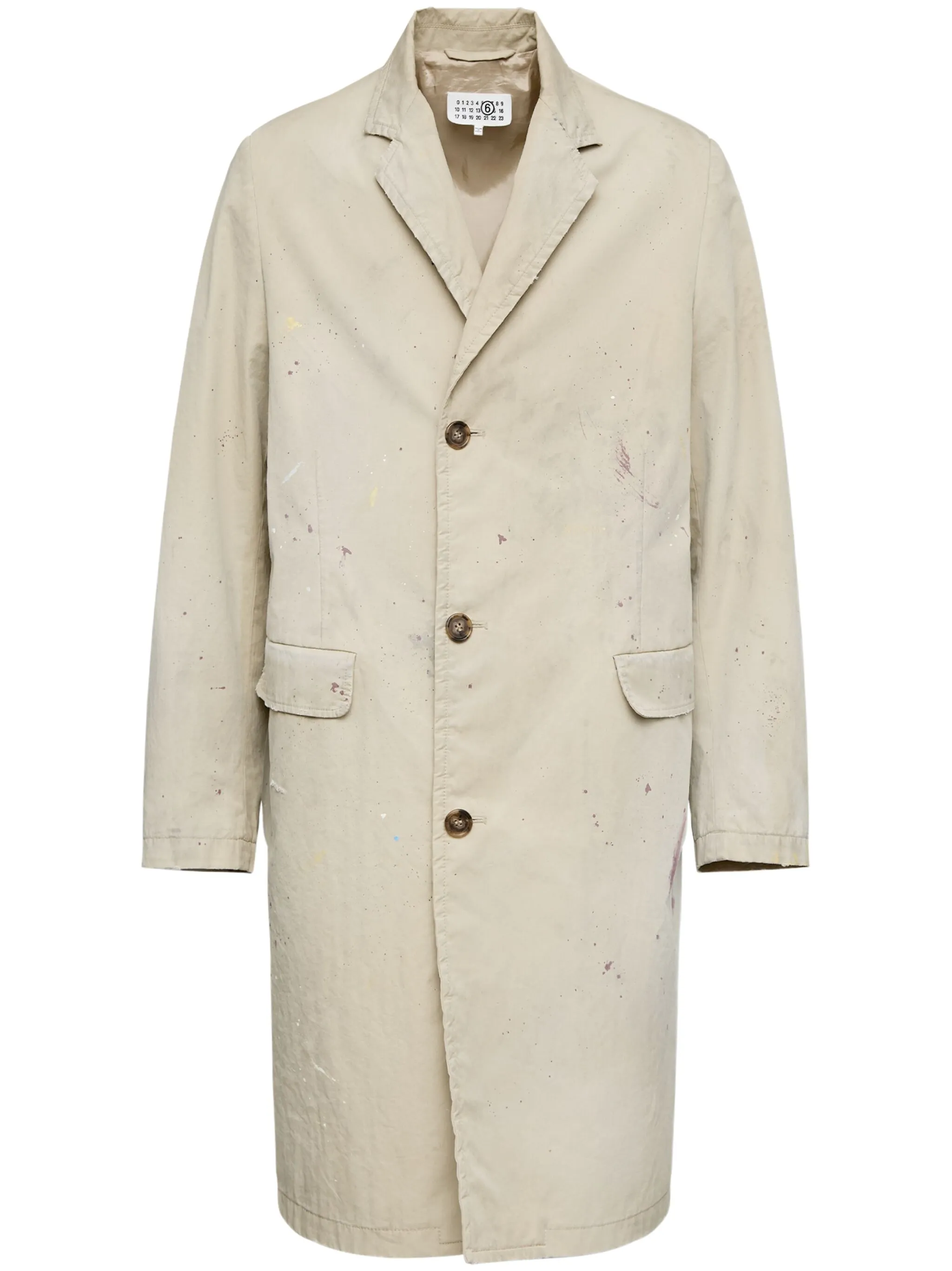 Пальто с эффектом разбрызганной краски Mm6 Maison Margiela, бежевый
Пальто с эффектом разбрызганной краски Mm6 Maison Margiela, бежевый