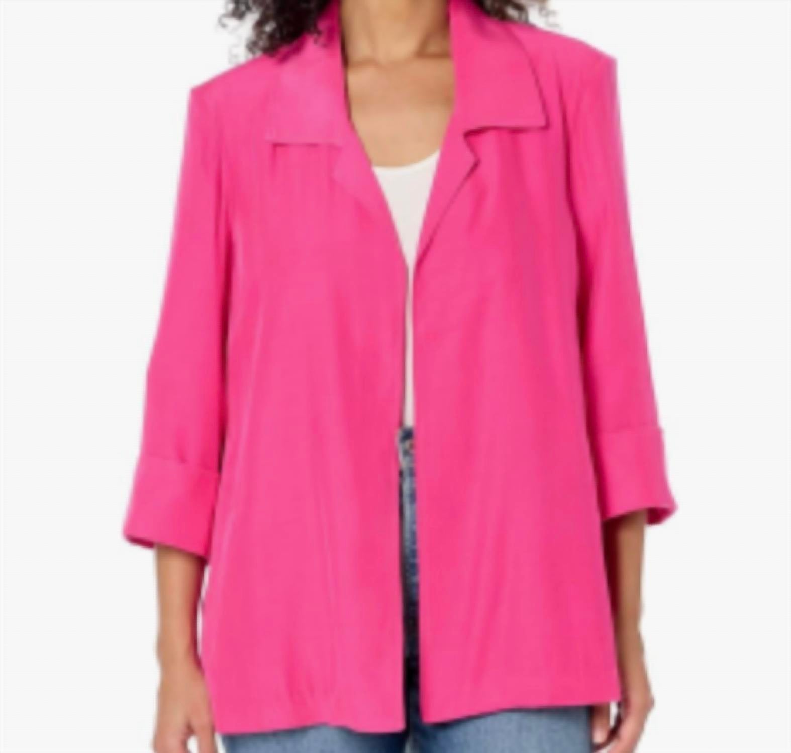 Ярко-фуксиевый жакет с манжетами и расклешенным кроем Multiples, фуксия
Ярко-фуксиевый жакет с манжетами и расклешенным кроем Multiples, фуксия