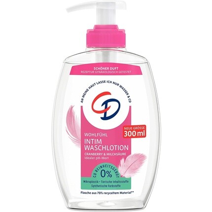 CD Лосьон для умывания Intimate Care 300 мл с экстрактом клюквы и молочной кислотой - веганский
CD Лосьон для умывания Intimate Care 300 мл с экстрактом клюквы и молочной кислотой - веганский