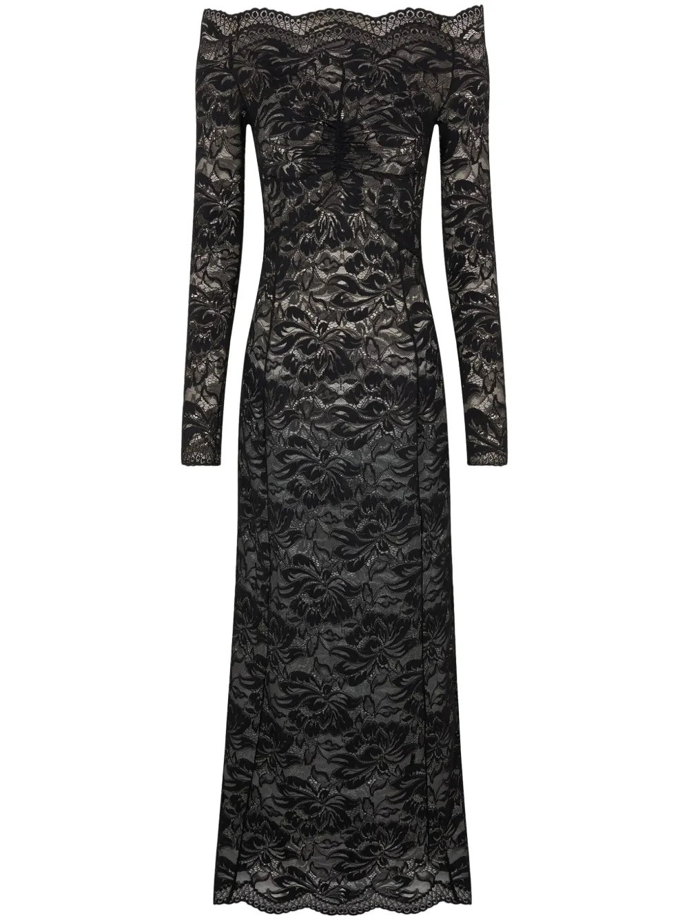 Платье с цветочным кружевом Rabanne, черный
Платье с цветочным кружевом Rabanne, черный