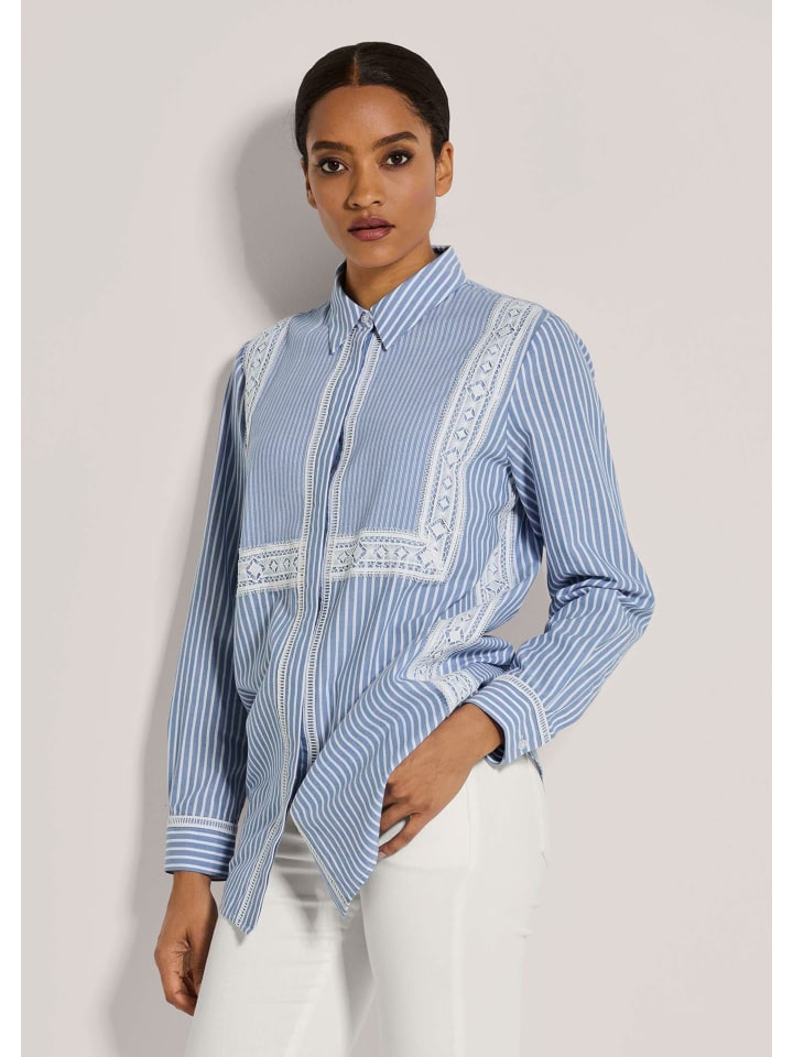 MADELEINE Полосатая блузка с кружевом кремового/дымчато-синего цвета
MADELEINE Полосатая блузка с кружевом кремового/дымчато-синего цвета