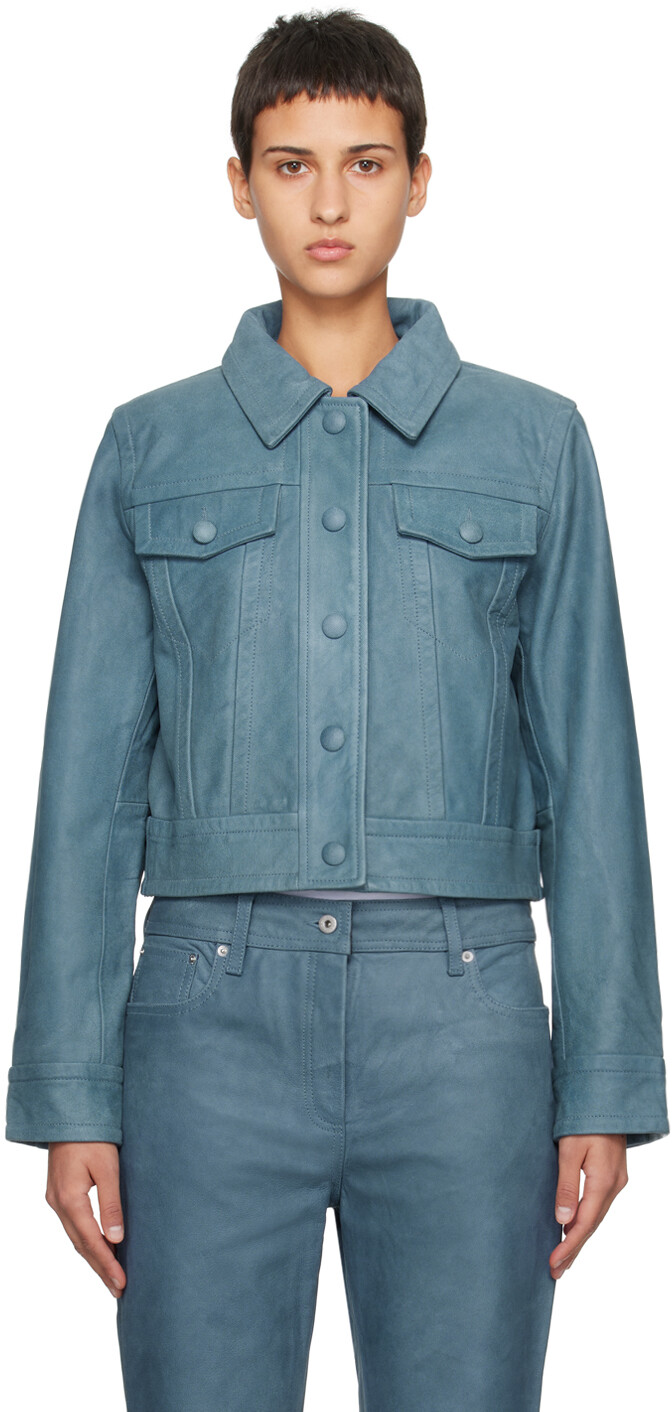 Синяя кожаная куртка Elleen Stand Studio
Синяя кожаная куртка Elleen Stand Studio