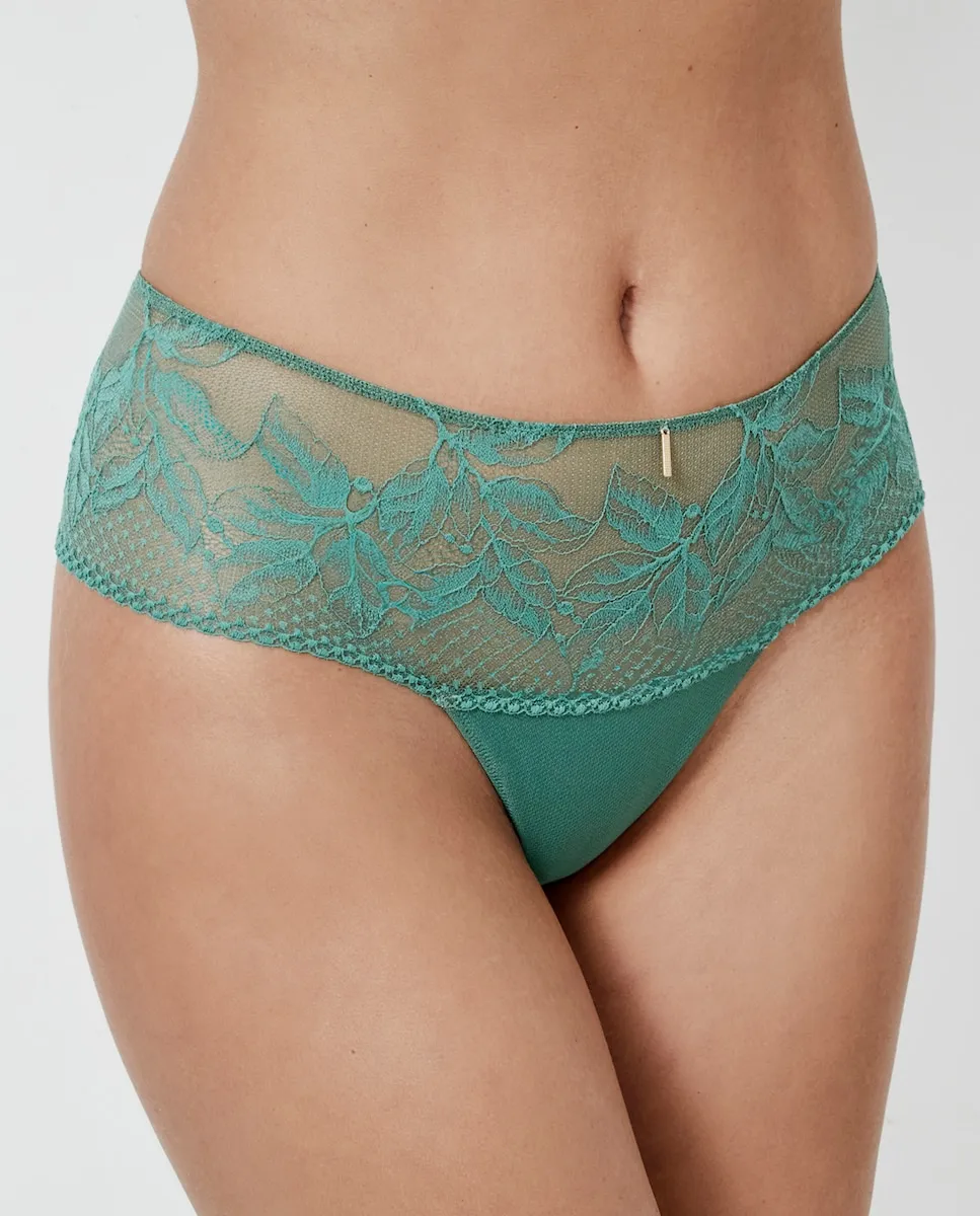 Трусики-танга с цветочным кружевом Selmark, зеленый
Трусики-танга с цветочным кружевом Selmark, зеленый