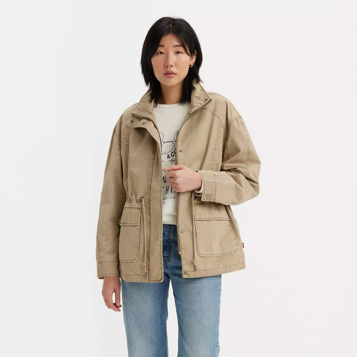 Куртка в стиле милитари с воротником стойкой Levi's, коричневый
Куртка в стиле милитари с воротником стойкой Levi's, коричневый