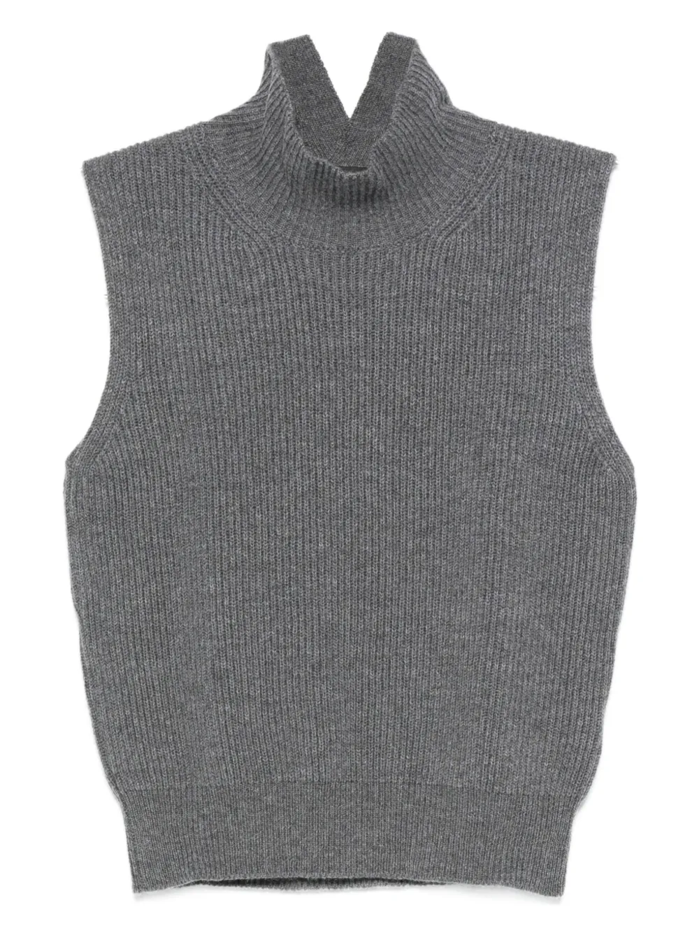 Топ в рубчик с высоким воротником DONDUP, серый
Топ в рубчик с высоким воротником DONDUP, серый