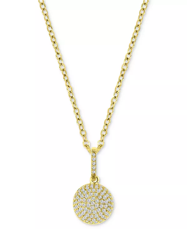 Ожерелье с подвеской в виде круглого диска с кубическими цирконами паве, 18 дюймов, из стерлингового серебра с позолотой 14 карат Macy'S, gold
Ожерелье с подвеской в виде круглого диска с кубическими цирконами паве, 18 дюймов, из стерлингового серебра с позолотой 14 карат Macy'S, gold