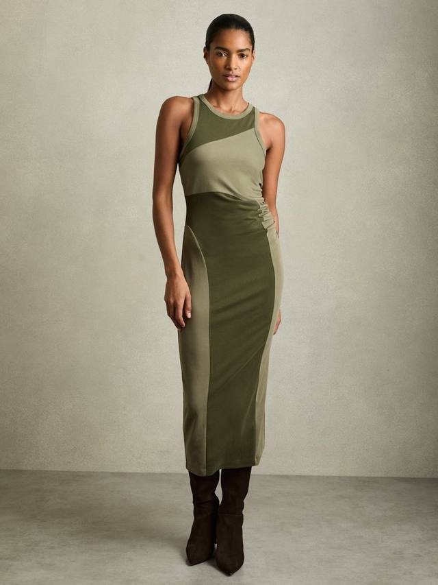 Облегающее платье из джерси ava blocked из джерси Reiss, зеленый/разноцветный
Облегающее платье из джерси ava blocked из джерси Reiss, зеленый/разноцветный