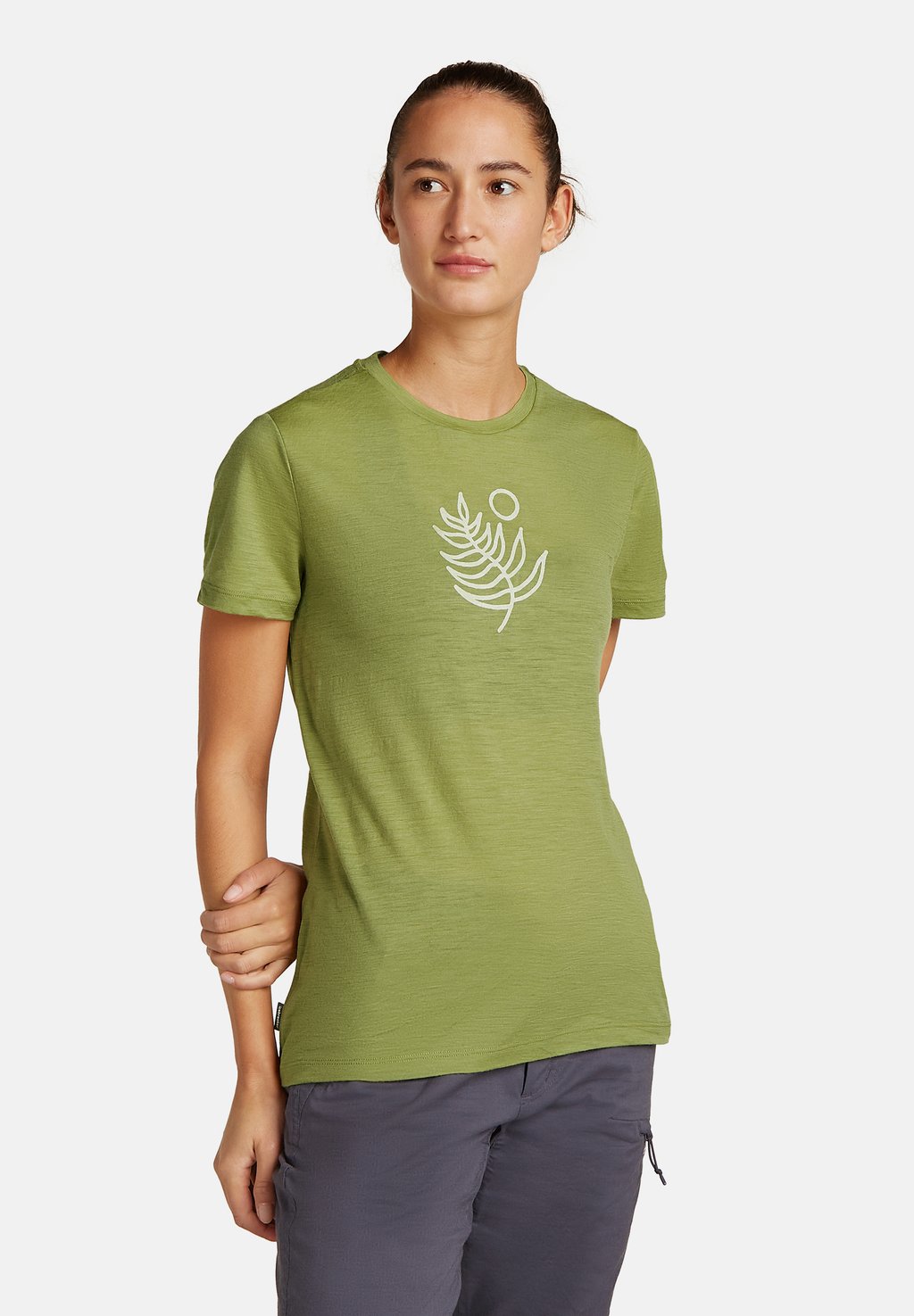 Футболка с принтом LIGHT WEIGHT TECH LITE FRESH FERN icebreaker, оливковый 
Футболка с принтом LIGHT WEIGHT TECH LITE FRESH FERN icebreaker, оливковый