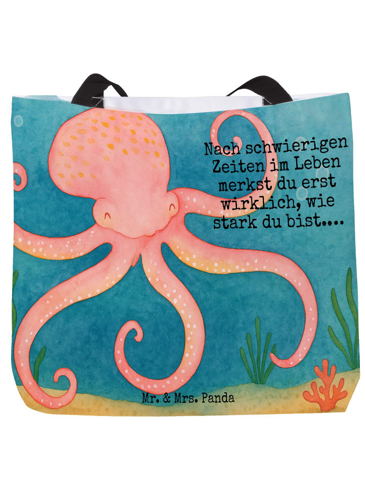 Сумка-шоппер с изображением кальмара и надписью белого цвета Mr. & Mrs. Panda
Сумка-шоппер с изображением кальмара и надписью белого цвета Mr. & Mrs. Panda