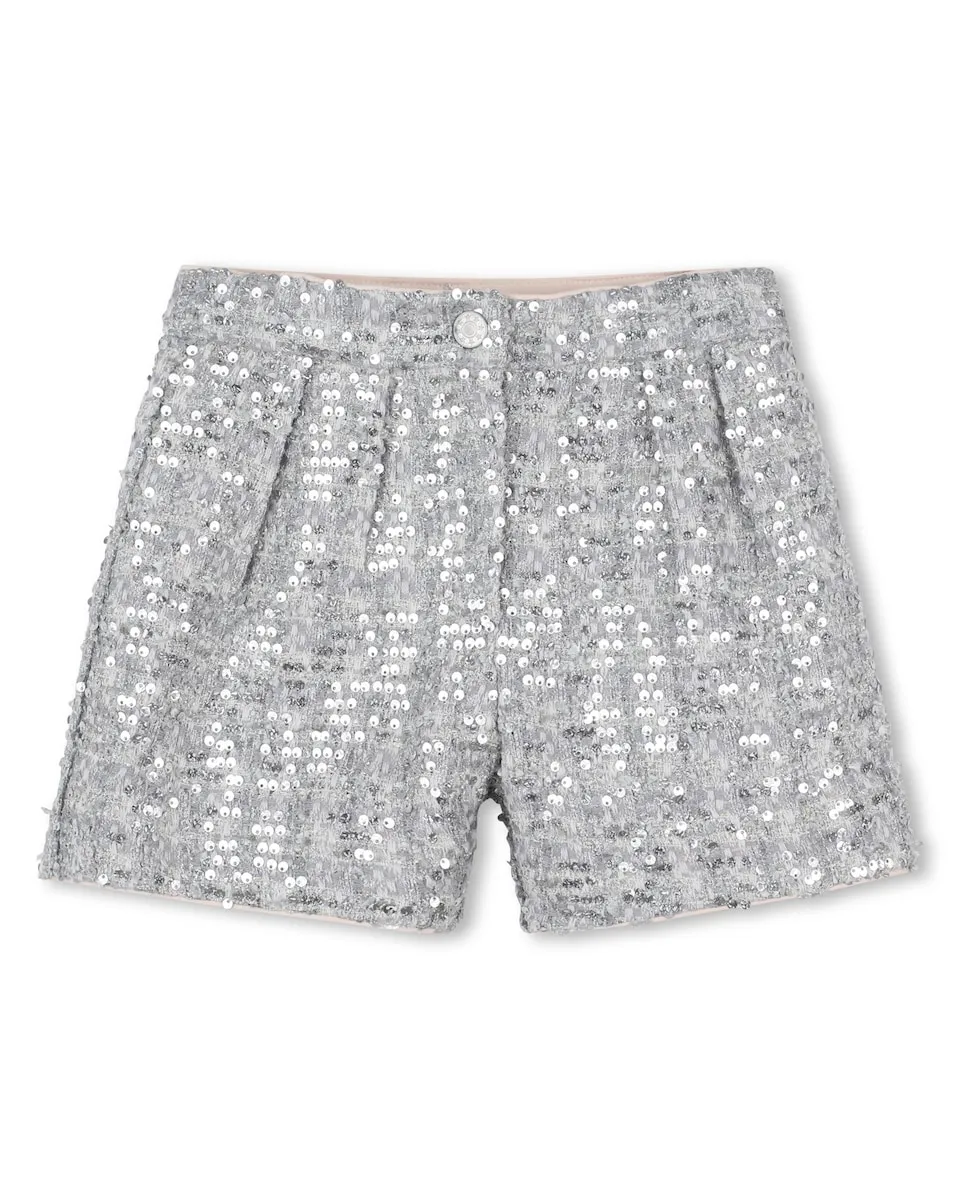 Шорты для девочки с пайетками Billieblush, серебряный
Шорты для девочки с пайетками Billieblush, серебряный