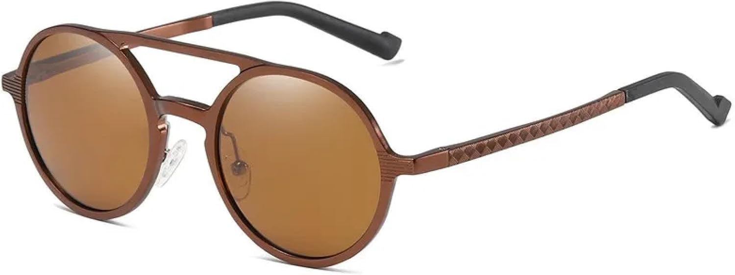 Солнцезащитные очки с защитой UV400 | Круглая оправа, металлические петли | Для женщин и мужчин, для занятий спортом на открытом воздухе и вождения DSVIGF, Brown Brown
Солнцезащитные очки с защитой UV400 | Круглая оправа, металлические петли | Для женщин и мужчин, для занятий спортом на открытом воздухе и вождения DSVIGF, Brown Brown