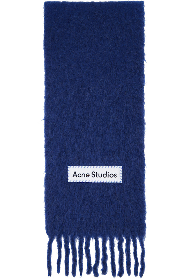 Шерстяной шарф с бахромой Acne Studios, синий
Шерстяной шарф с бахромой Acne Studios, синий