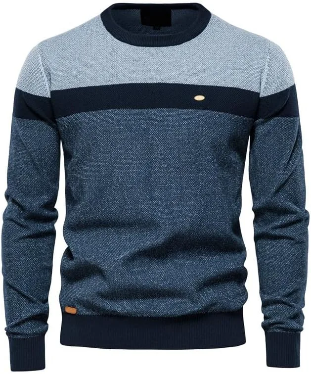 Мужской полосатый свитер с контрастной вязкой LUORUAN
Мужской полосатый свитер с контрастной вязкой LUORUAN