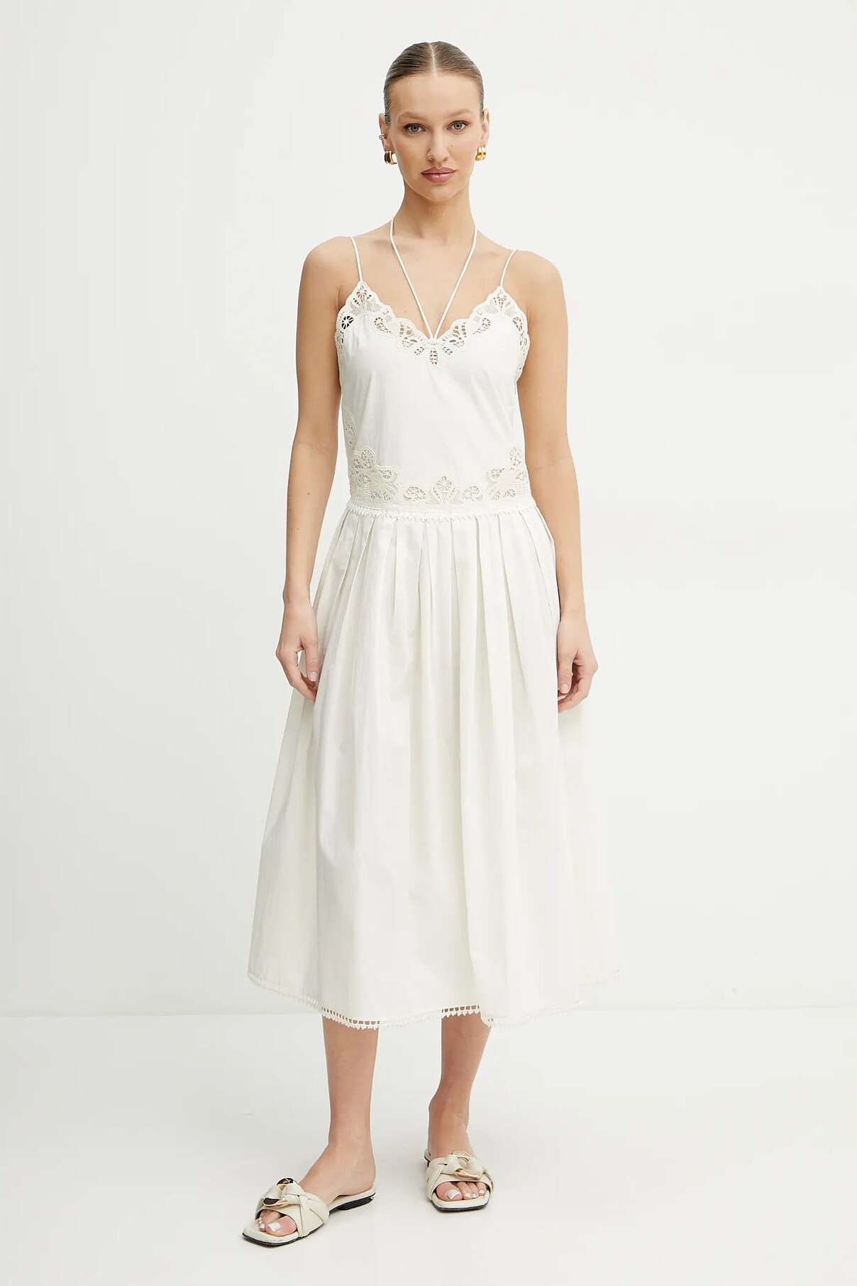 Платье из хлопка Twinset, бежевый
Платье из хлопка Twinset, бежевый