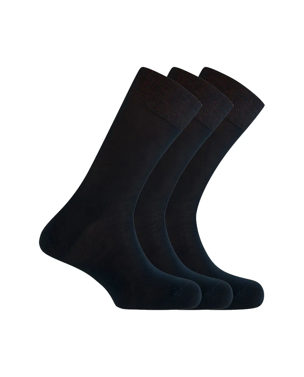 Набор из 3 пар мужских носков из мерсеризованного хлопка темно-синего цвета Punto Blanco
Набор из 3 пар мужских носков из мерсеризованного хлопка темно-синего цвета Punto Blanco