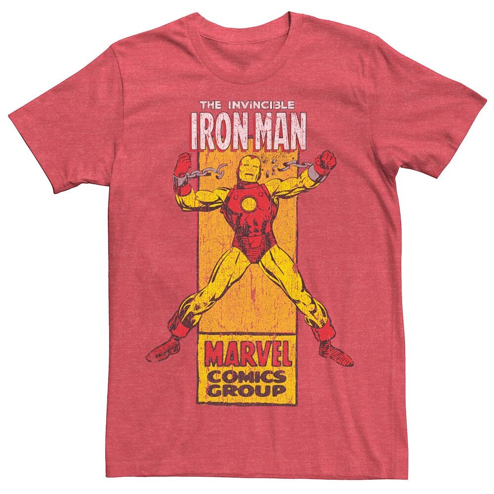 Мужская футболка с рисунком комиксов Marvel The Invincible Iron Man в стиле ретро, цвет Red Heather
Мужская футболка с рисунком комиксов Marvel The Invincible Iron Man в стиле ретро, цвет Red Heather