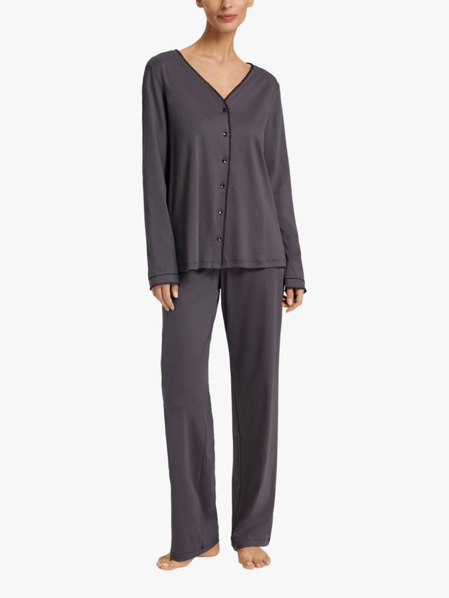 Пижамный комплект Una Stitch Trim Long Hanro, 2183 Black Pearl
Пижамный комплект Una Stitch Trim Long Hanro, 2183 Black Pearl