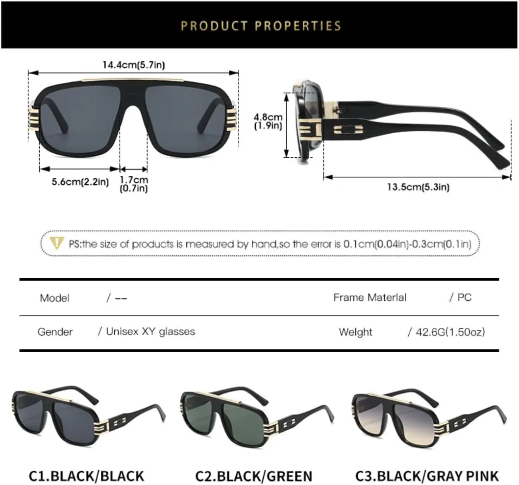 Винтажные солнцезащитные очки для женщин, большая оправа, панк, солнцезащитные очки для мужчин, пляжные, дорожные, повседневные, UV400 UATXTAU, Green Tea
Винтажные солнцезащитные очки для женщин, большая оправа, панк, солнцезащитные очки для мужчин, пляжные, дорожные, повседневные, UV400 UATXTAU, Green Tea