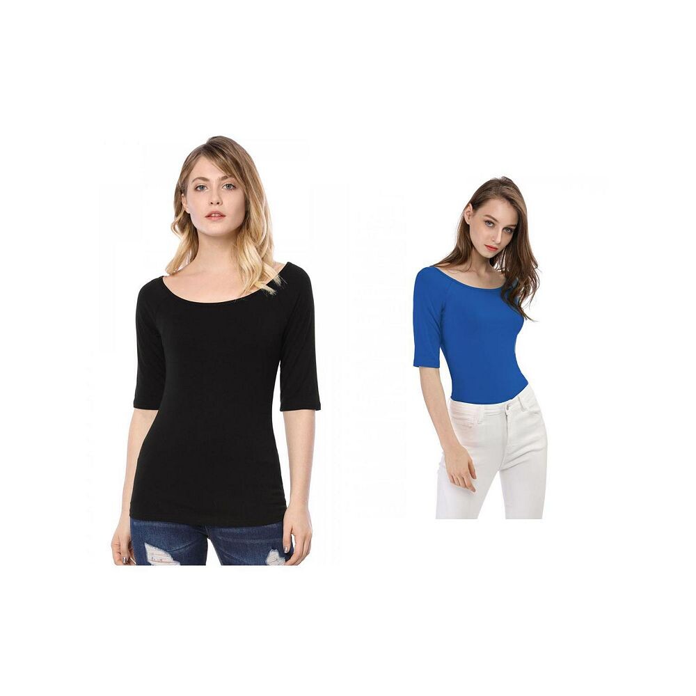 Набор из 2 женских многослойных футболок с короткими рукавами и овальным вырезом ALLEGRA K, цвет Black Royal Blue, Черный, Набор из 2 женских многослойных футболок с короткими рукавами и овальным вырезом ALLEGRA K, цвет Black Royal Blue
Набор из 2 женских многослойных футболок с короткими рукавами и овальным вырезом ALLEGRA K, цвет Black Royal Blue, Черный, Набор из 2 женских многослойных футболок с короткими рукавами и овальным вырезом ALLEGRA K, цвет Black Royal Blue