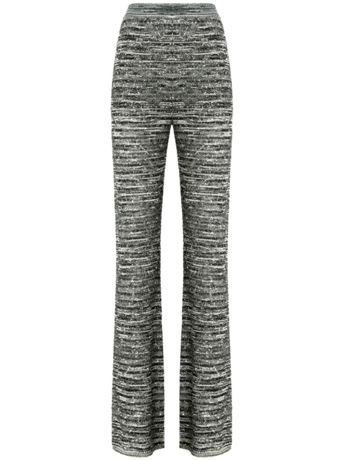 Missoni расклешенные брюки с пайетками, зеленый 
Missoni расклешенные брюки с пайетками, зеленый