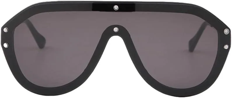 Модные женские солнцезащитные очки большого размера, цельные, с защитой от УФ-излучения UV400, женские модные солнцезащитные очки с заклепками, очки UV400 TKKTLLT, C1
Модные женские солнцезащитные очки большого размера, цельные, с защитой от УФ-излучения UV400, женские модные солнцезащитные очки с заклепками, очки UV400 TKKTLLT, C1