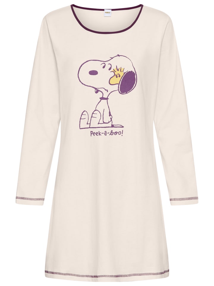 Ночная рубашка цвета экрю с принтом Peanuts
Ночная рубашка цвета экрю с принтом Peanuts
