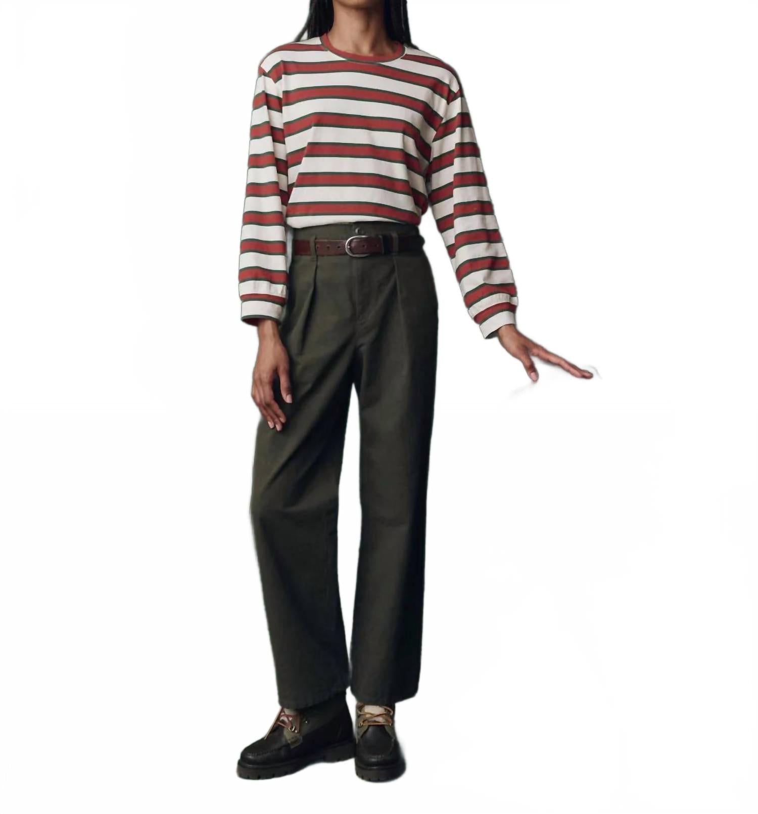 THE GREAT Широкие брюки Parker, цвет пыльный мох
THE GREAT Широкие брюки Parker, цвет пыльный мох