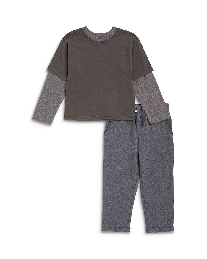 Комплект из футболки с длинными рукавами и спортивных штанов Splendid для мальчиков - Little Kid, серебряный
Комплект из футболки с длинными рукавами и спортивных штанов Splendid для мальчиков - Little Kid, серебряный