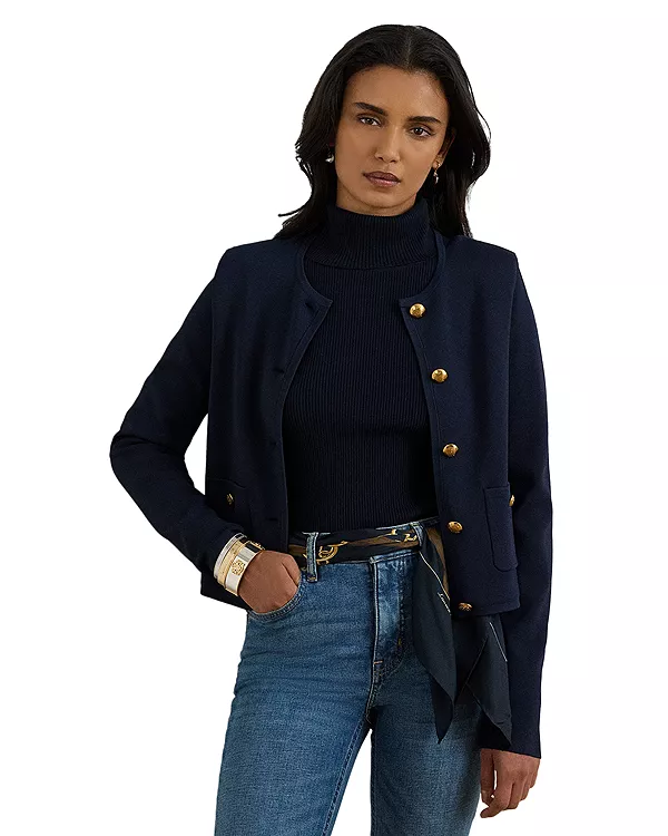 Укороченный свитер с круглым вырезом Ralph Lauren, синий
Укороченный свитер с круглым вырезом Ralph Lauren, синий