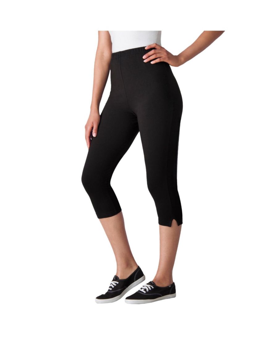 Леггинсы-капри из эластичного хлопкового трикотажа больших размеров Woman Within, Black
Леггинсы-капри из эластичного хлопкового трикотажа больших размеров Woman Within, Black