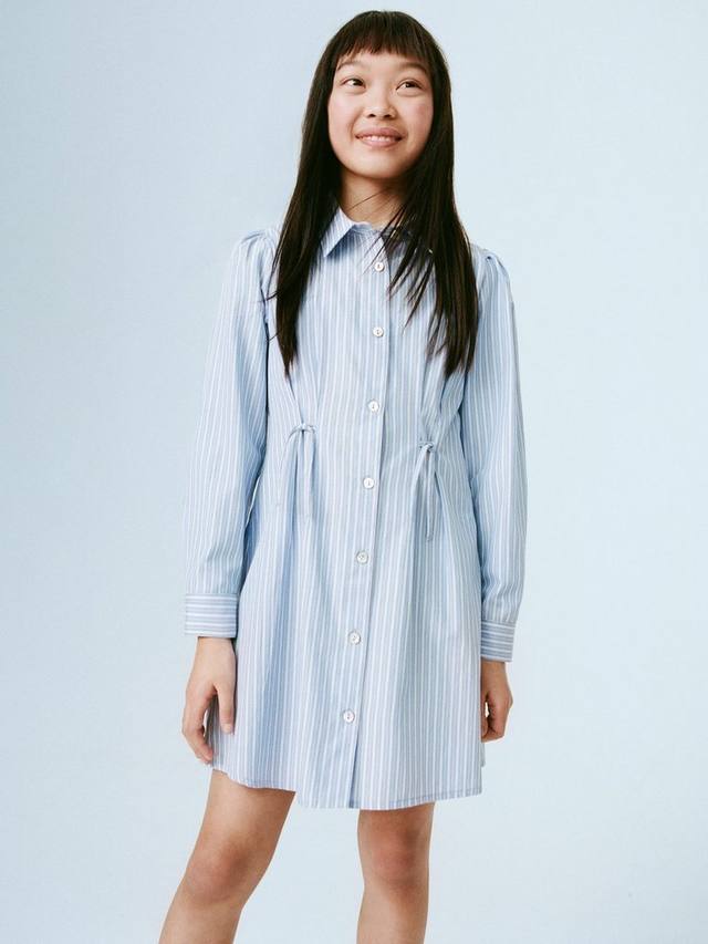 Детское платье-рубашка Serena Stripe из хлопка Mango, Blue
Детское платье-рубашка Serena Stripe из хлопка Mango, Blue