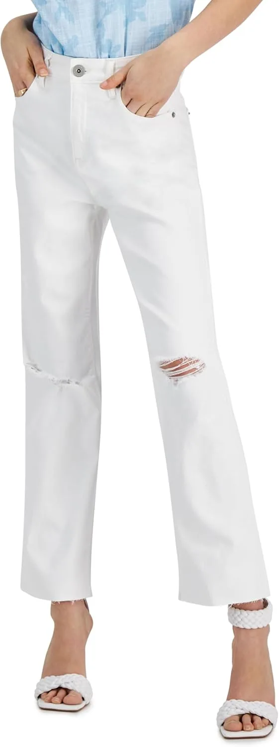 International Concepts Женские джинсы с высокой посадкой, рваные, прямые
International Concepts Женские джинсы с высокой посадкой, рваные, прямые