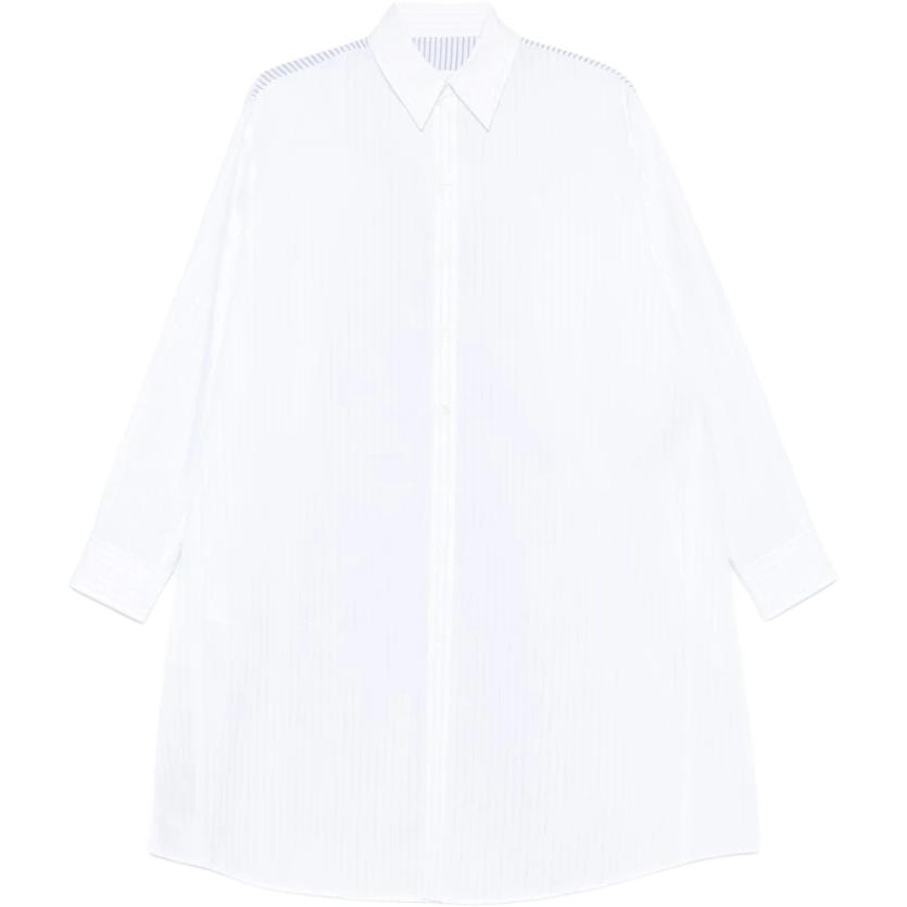 Полосатое платье-рубашка с пуговицами MM6 Maison Margiela, белый
Полосатое платье-рубашка с пуговицами MM6 Maison Margiela, белый