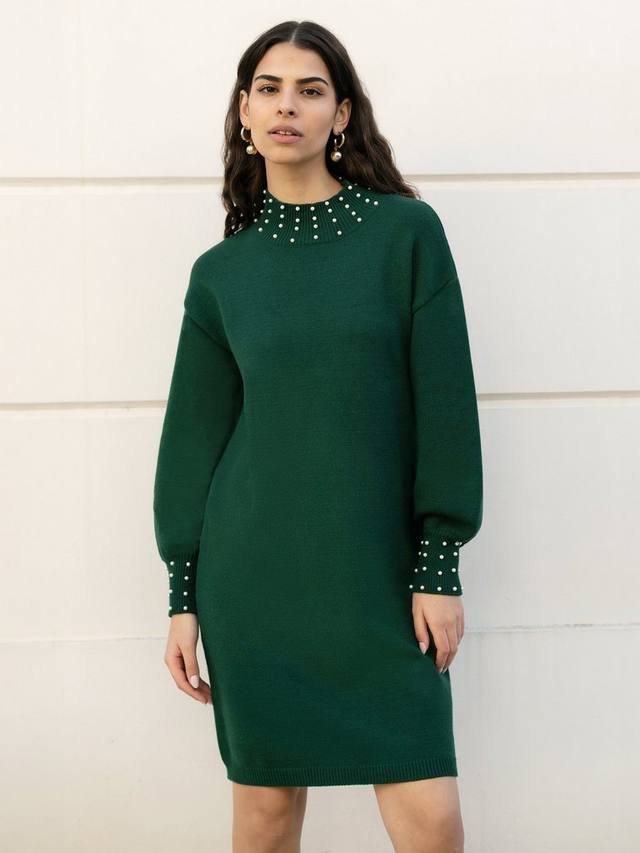 Платье-джемпер с жемчужными украшениями Yumi, Green
Платье-джемпер с жемчужными украшениями Yumi, Green