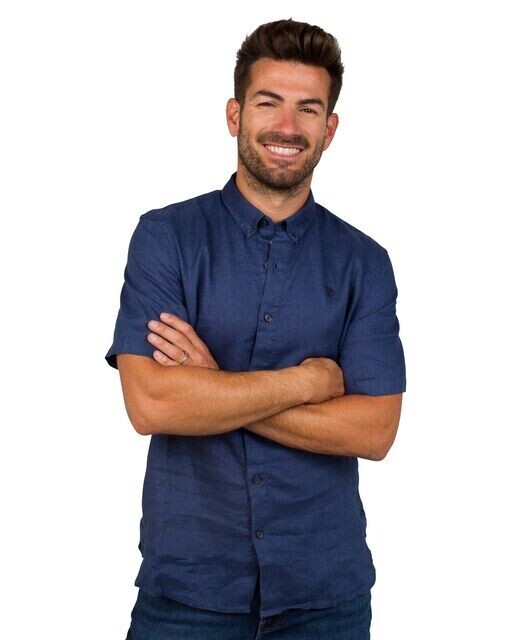 Однотонная мужская льняная рубашка приталенного кроя Timberland, белый
Однотонная мужская льняная рубашка приталенного кроя Timberland, белый