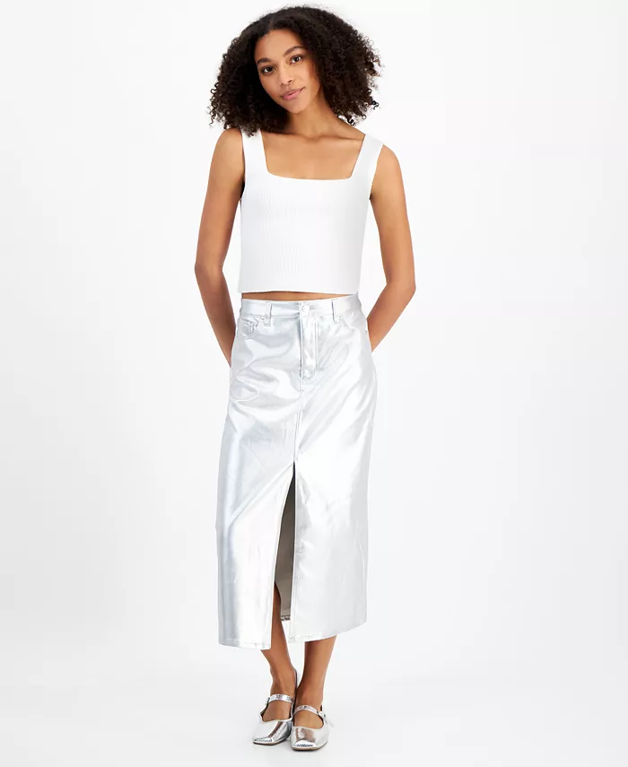 Юбка миди с металлическим оттенком для юниоров Celebrity Pink, серебряный
Юбка миди с металлическим оттенком для юниоров Celebrity Pink, серебряный