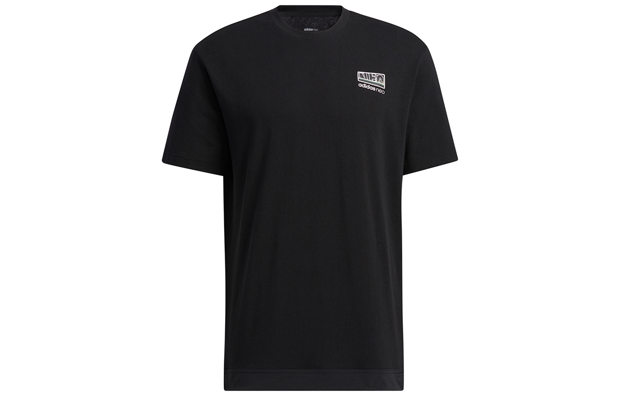Футболка с рукавом дроп-шоулдер черная мужская Adidas Neo 
Футболка с рукавом дроп-шоулдер черная мужская Adidas Neo